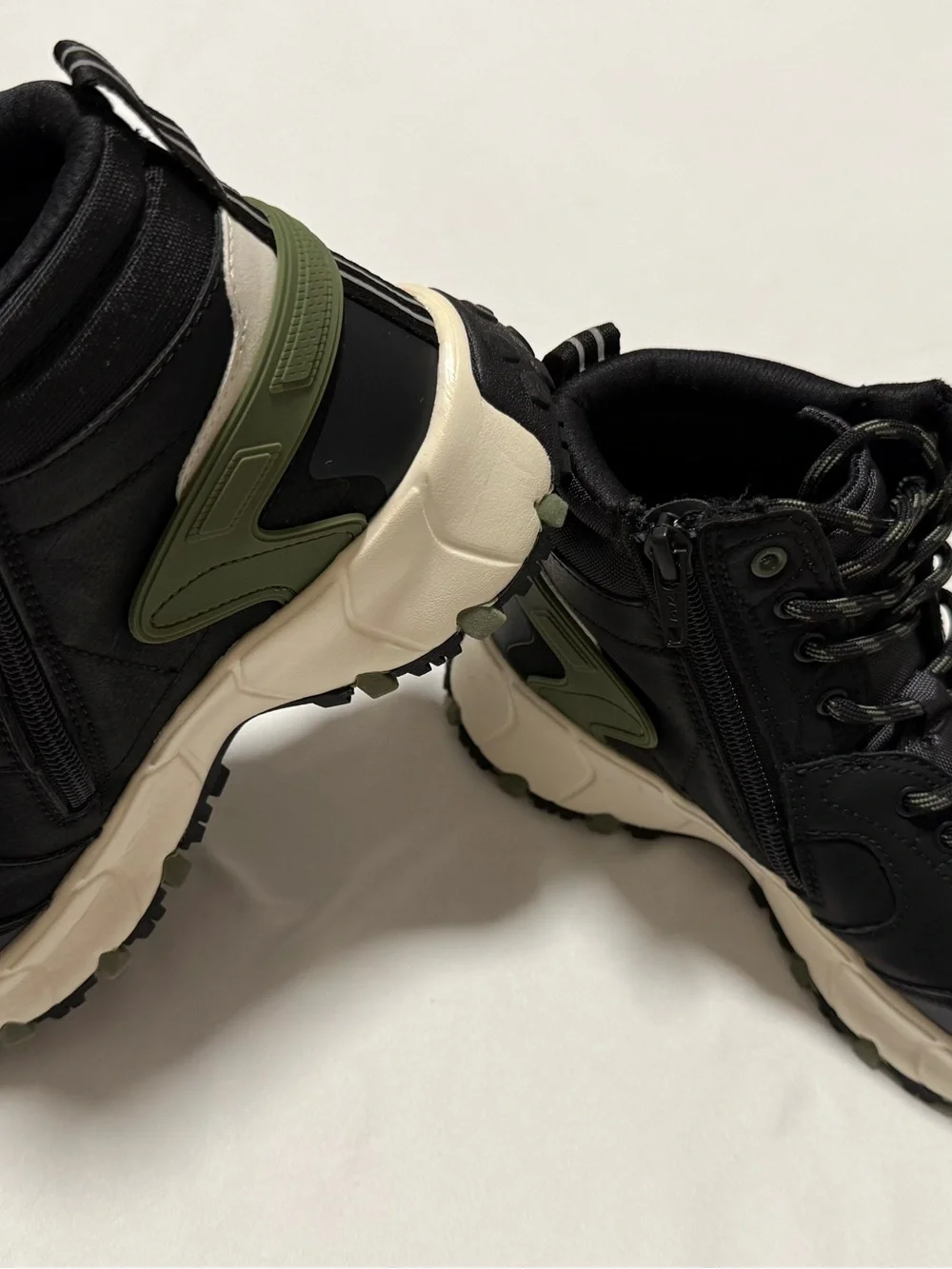 Zara Black and Gray Kids' High-Top Boots